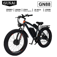 GUNAI GN88 Adult Electric Bike 2000W Electrical Road Bicycle 48V 23Ah Fatbike MTB E-bike 26\