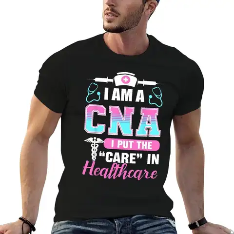 Crewneck CNA Care Healthcare Hero T-shirt  Sports T-shirts Funny Humor Graphic Home USA Size