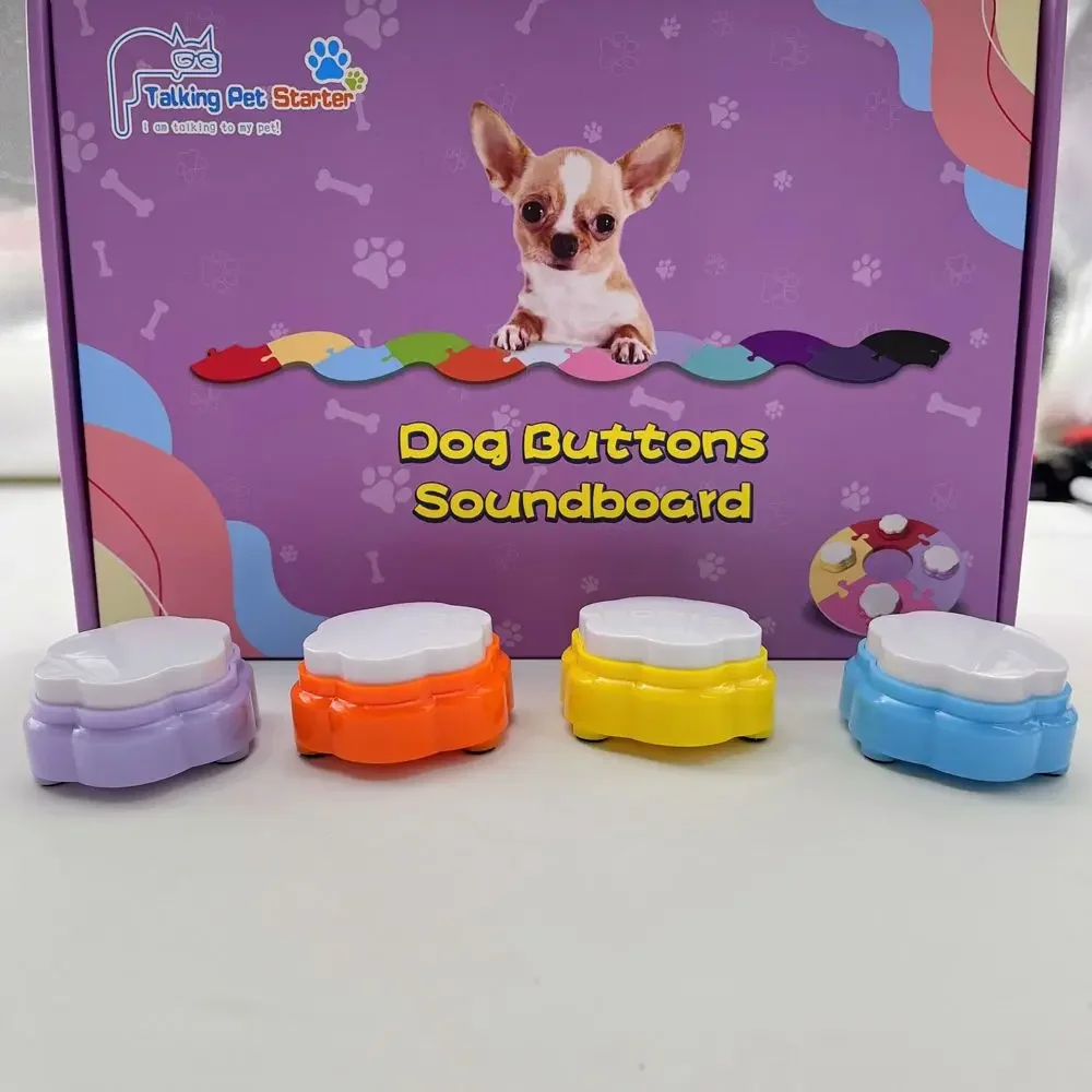 Pet Voice Button Dog Communication Button Training Dogs Pet Voices Product Small Size Buttons with Pad Mats Sticker