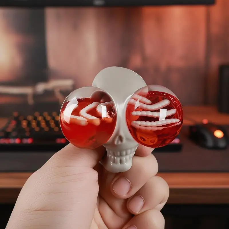 Skeleton Squeeze Toy Halloween Fun Head Slow Rising For Kid Adult Stress Relief Relaxation Toys Gifts 2026