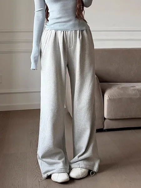 

Maruco Basic Two-tone Sport Pants Casual High-waist Straight-leg Cotton Ladies Trousers New Arrival Winter Collection