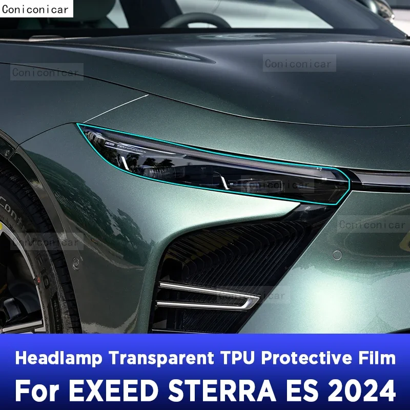 

Для CHERY EXEED STERRA ES 2024, защита фар автомобиля, прозрачная защитная пленка от царапин, наклейки из ТПУ, аксессуары