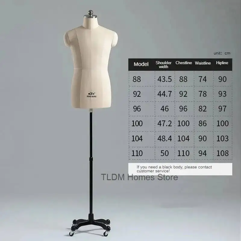 

Design Professional Mannequin Tailor Mannequin for Male Can Upper Body Clothing Standard Size Be Sewing Pined Vertically P