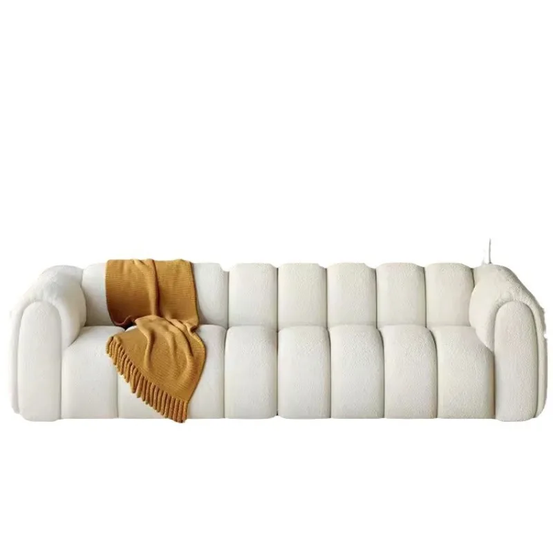 Nordic modern light luxury piano keys Italian minimalist designer three-person villa area women's clothing store sofa