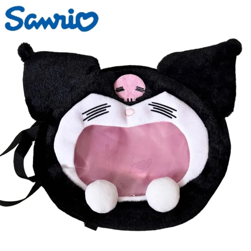 

Sanrio Plush Mouth Backpack Translucent Display Kuromi Itabag Large Capacity Portable Storage Holiday Gift Anime Peripherals