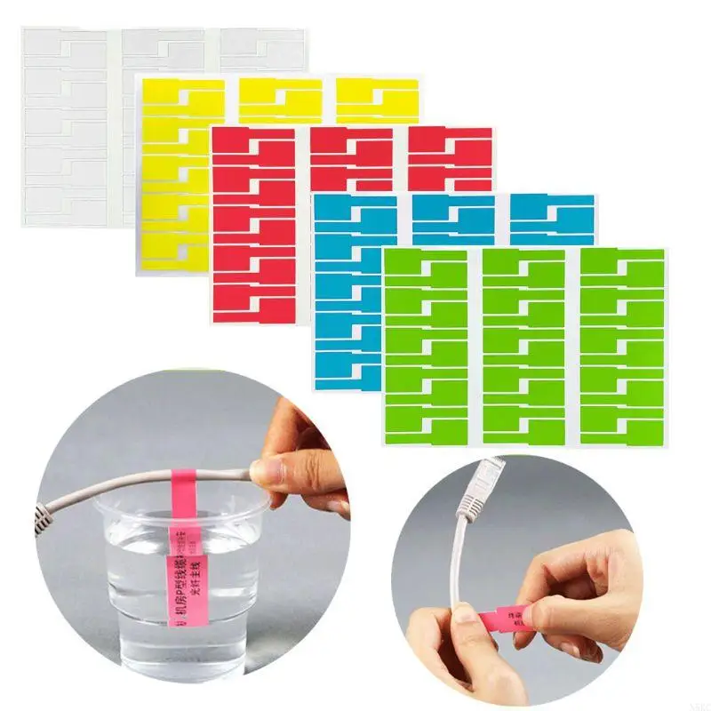 N5KC 30 Pieces Adhesive Wire Labels Cable Labels Sticker Identification Tags