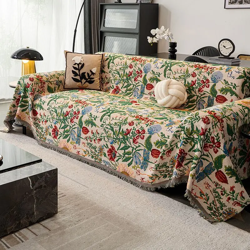 

Universal Sofa Cover Cloth Whole Cover Countryside Sle Dustproof Mixed Fabric Sofa eet Blanket for Sofa Protection