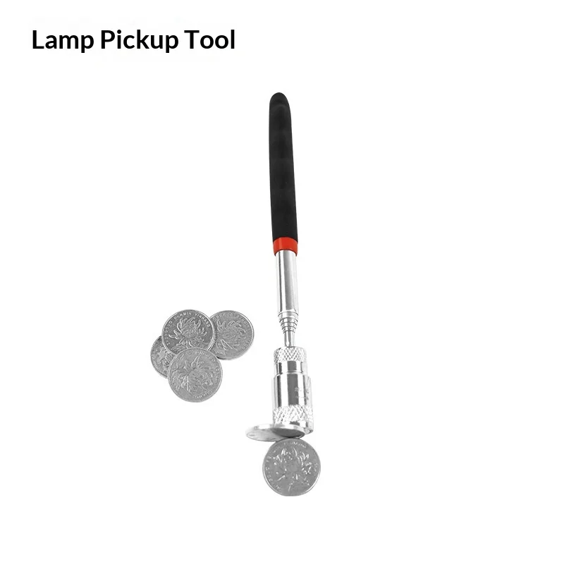 Telescopic Magnetic Pick-Up Tool Adjustable Extendable Magnet Tool with LED Light Long Reach 70cm for Pickup Nuts Bolts Screws