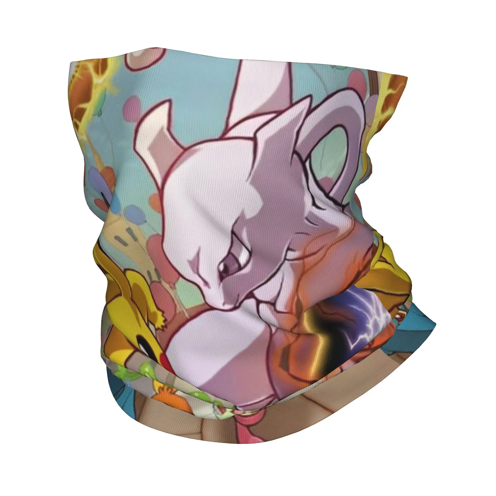 

Cute Cartoon Manga Bandana Neck Cover Printed Poke-Mon Wrap Scarf Multi-use Face Mask for Men Women Adult Washable