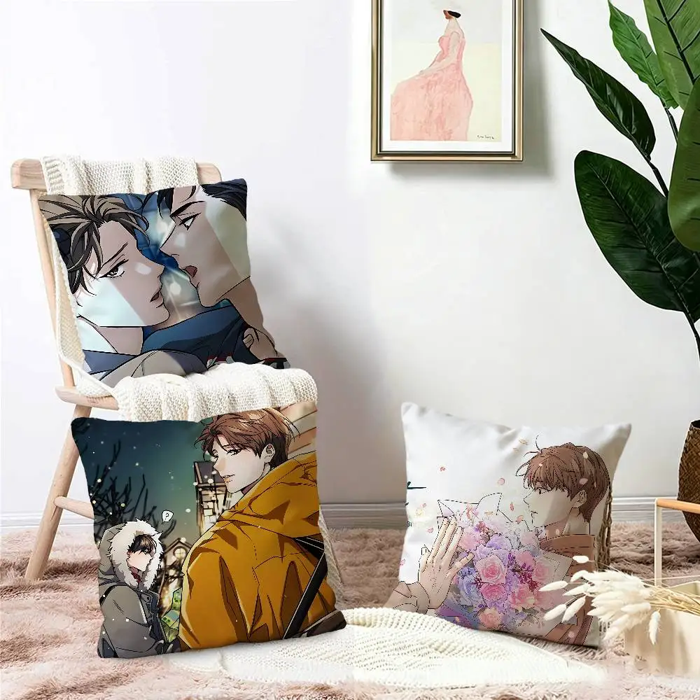 Melting Point bl Pillow Covers Cartoon Sofa Decorative Home Double-sided Printing Short Plush Cute Cushion Cover