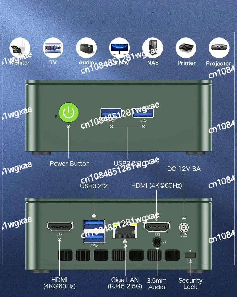Twin Lake N150 MINI PC G3 N100 Windows 11 Pro DDR4 16GB 512GB NVMe SSD WIFI6 BT5.2 كمبيوتر ألعاب سطح المكتب #5
