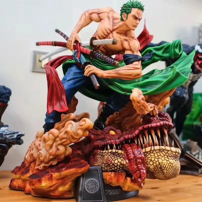

Ls One Piece Roronoa Zoro Gk Statue Quarter Scale One Sword Style Lion Song Large Anime Figure Pvc Model For Collectors