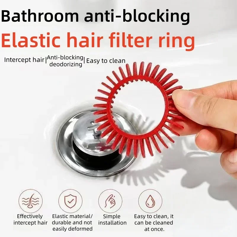 Bouncing Core Hair Filter Screen for Hand Washing Basin Universal Fittings for Washbasin Water Channel Anti-Clogging Hair Filter
