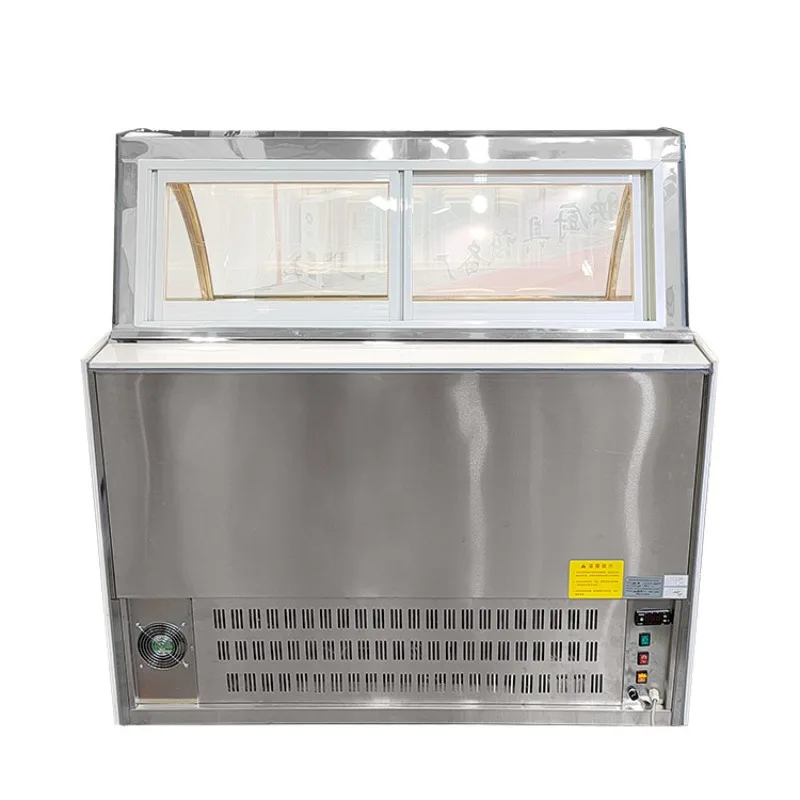 

Commercial freezer Thick fried yogurt, popsicles, hard crempowder, freezer display table