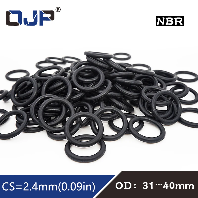 20PCS/lot Rubber Ring NBR Sealing O Ring CS2.4mm OD31/32/33/34/35/36/37/38/39/40mm Nitrile O-Ring Seal Gasket Oil Ring Washer