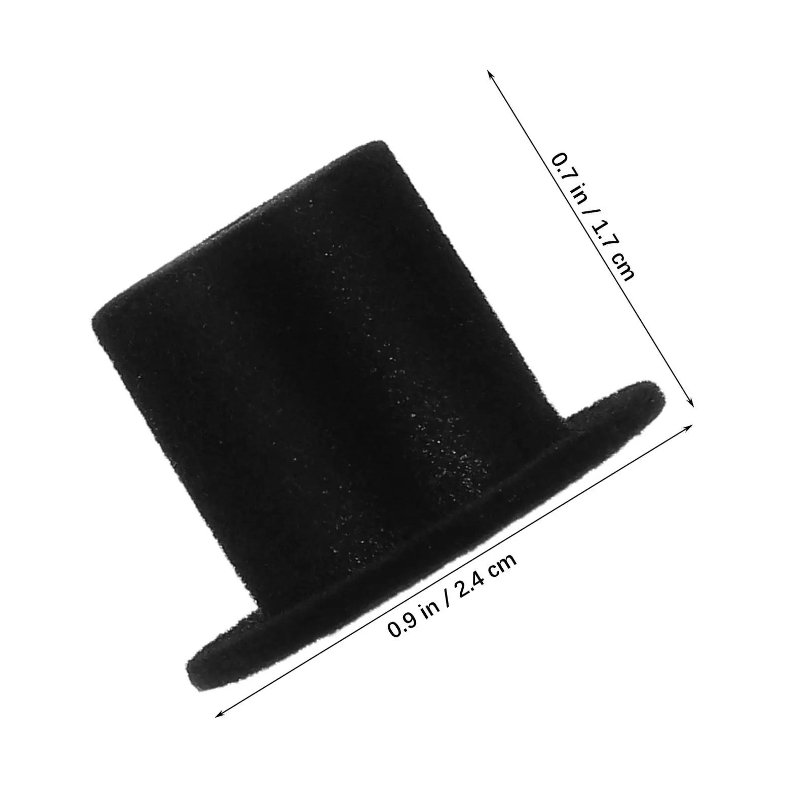 40 peças de chapéu de palhaço decorativo preto, decoração de Natal, boneco de neve, faça você mesmo, cone mini