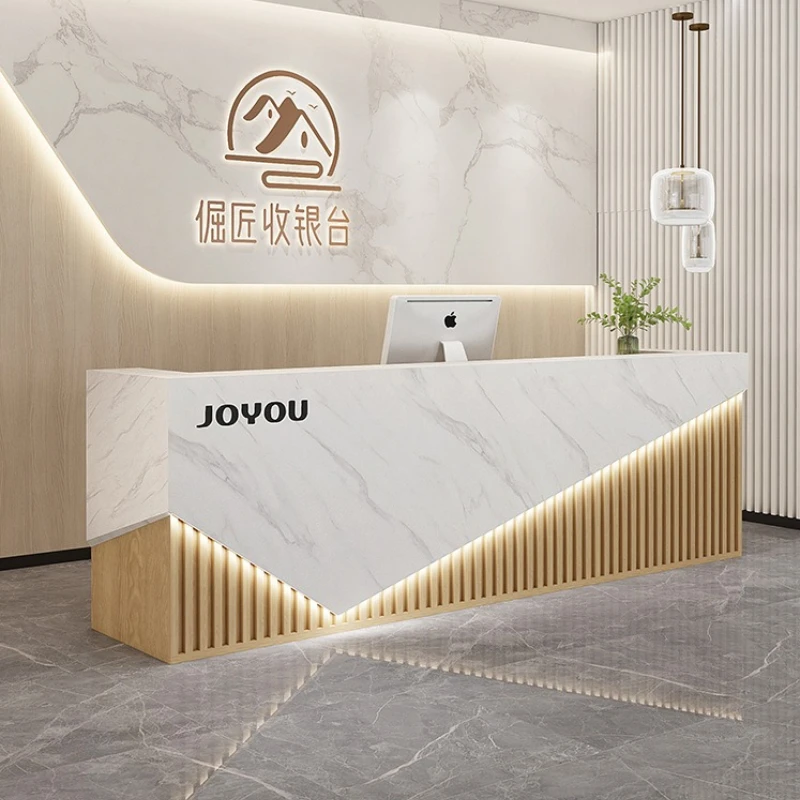 مكاتب الاستقبال الحديثة البسيطة مكاتب الاستقبال ملابس الشركة على الطراز الصيني أثاث المكاتب الاستقبال ZY40JDT #5