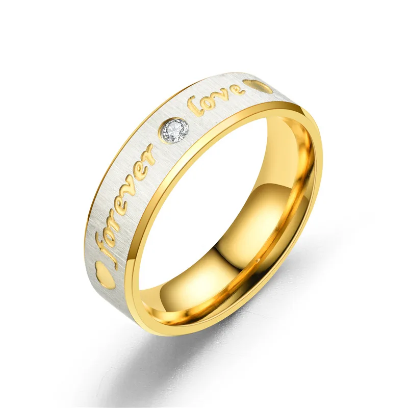 Neuer Forever Love Paar-Ring für Damen und Herren, Herz-Edelstahl-Ehering, modischer Verlobungs- und Party-Schmuck – Detail 8