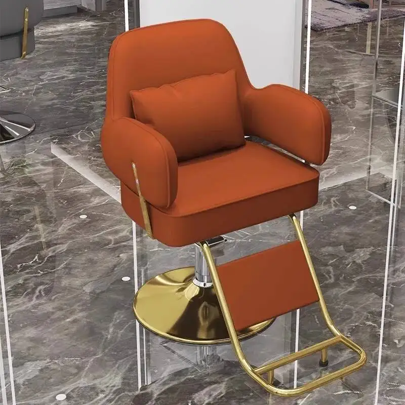 

Round Styling Luxury Salon Barbershop Chair Equipment Sillones Para Barbería Парикмахерская Тележка Barbershop Chair Cadeira
