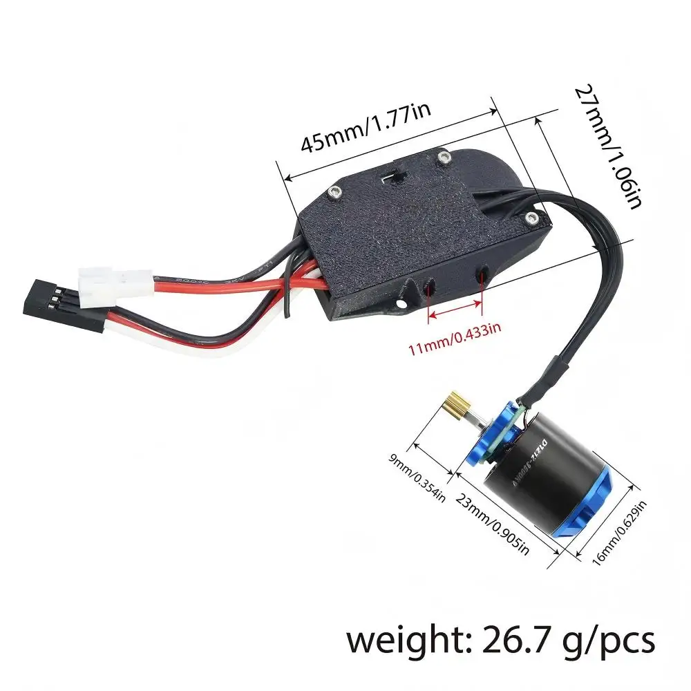 V2 Brushless Motor ESC Combo Outer Rotor Kit 25A FD24 ESC 1S-2S 5V3A BEC D1212 3500KV Motor 2S-3S RC Model Upgrade Parts