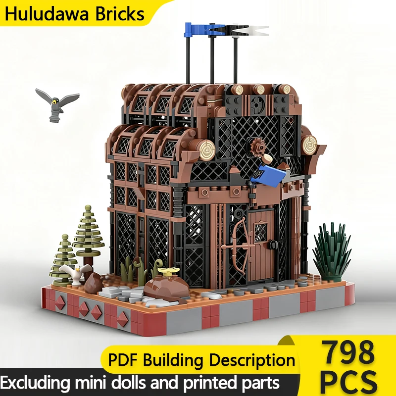 

Medieval Castle Model MOC Building Bricks Birdhouse Visitor Center Modular Technology Children Holiday Gifts Assemble Toys Suit