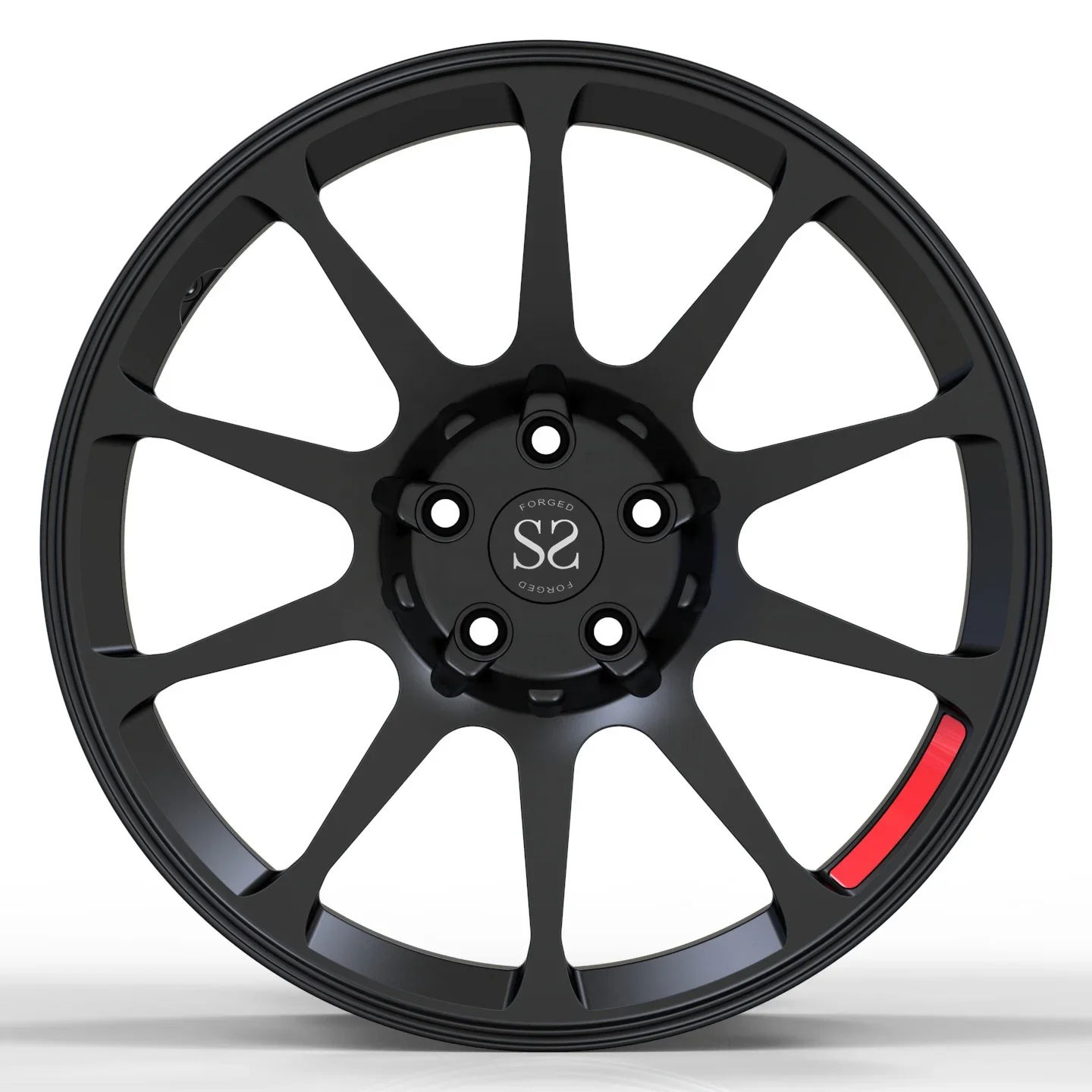 Matte Black Monoblock Forged Car Wheels 20 Inch For R8 Aluminum Alloy Rims