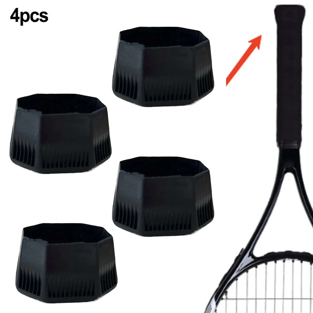 

4pcs Tennis Racket End Cap Plastic End Cover Racket Handle End Cap Racket Repair Parts Racquet Sports Accessories