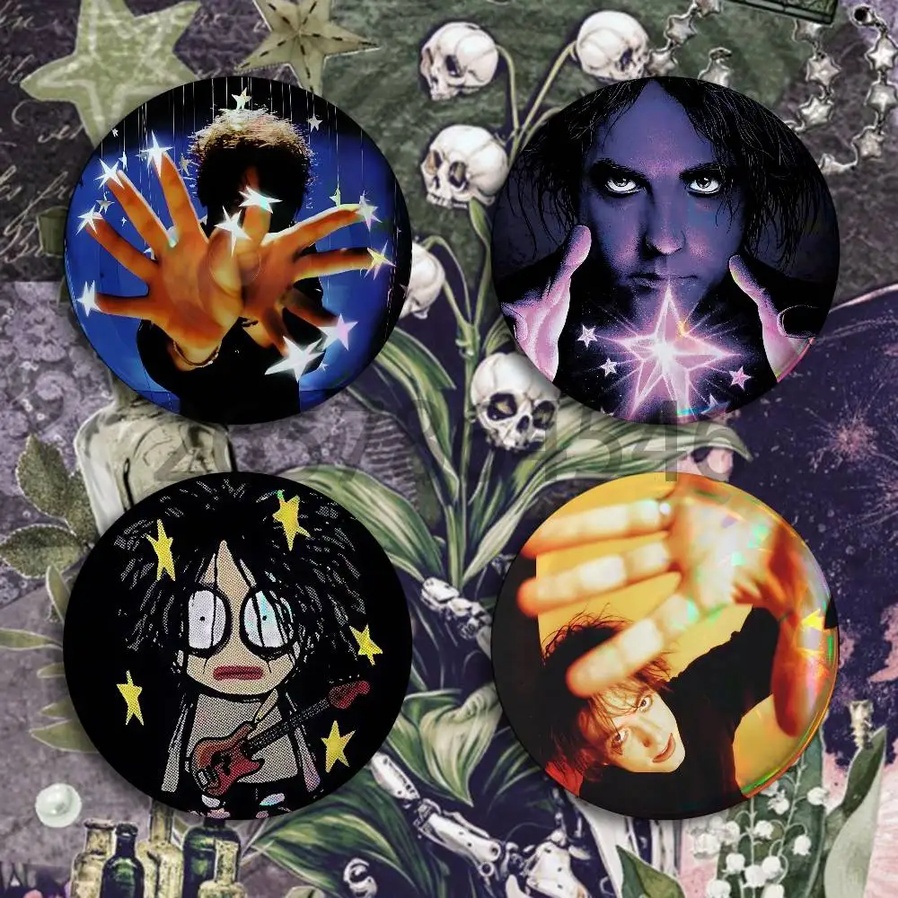C-Cure R-Robert Smith Badges Set  25 32 44 58 75 mm Round Customizable Wholesale Fan goods Self-made fan freebies