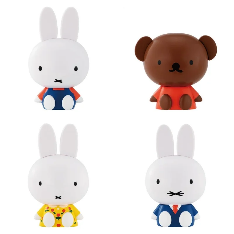 

Bandai Original 4Pcs Gashapon Capchara miffy 4 Toys For Kids Gift Collectible Model Ornaments