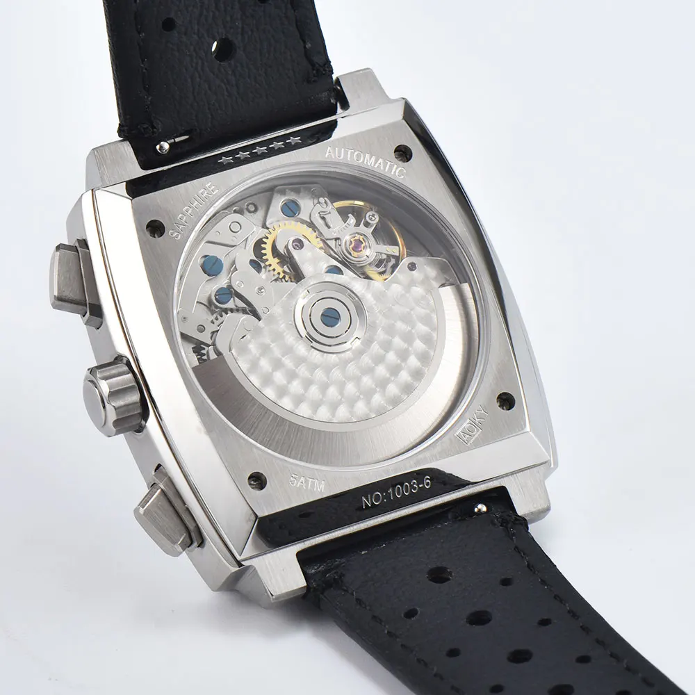 Multifunctional chronograph ETA 7750 นาฬิกา 40 มม.นาฬิกา Sapphire Glass กันน้ํานาฬิกาผู้ชาย ETA 7750 การเคลื่อนไหว