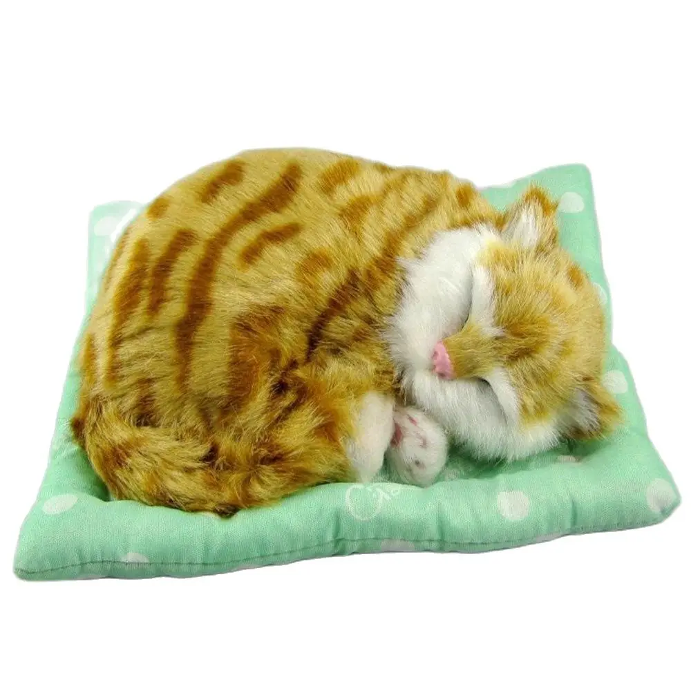 

birthday gift free shipping lucky charm sleeping cat with miaow artificial cat gift decoration cat
