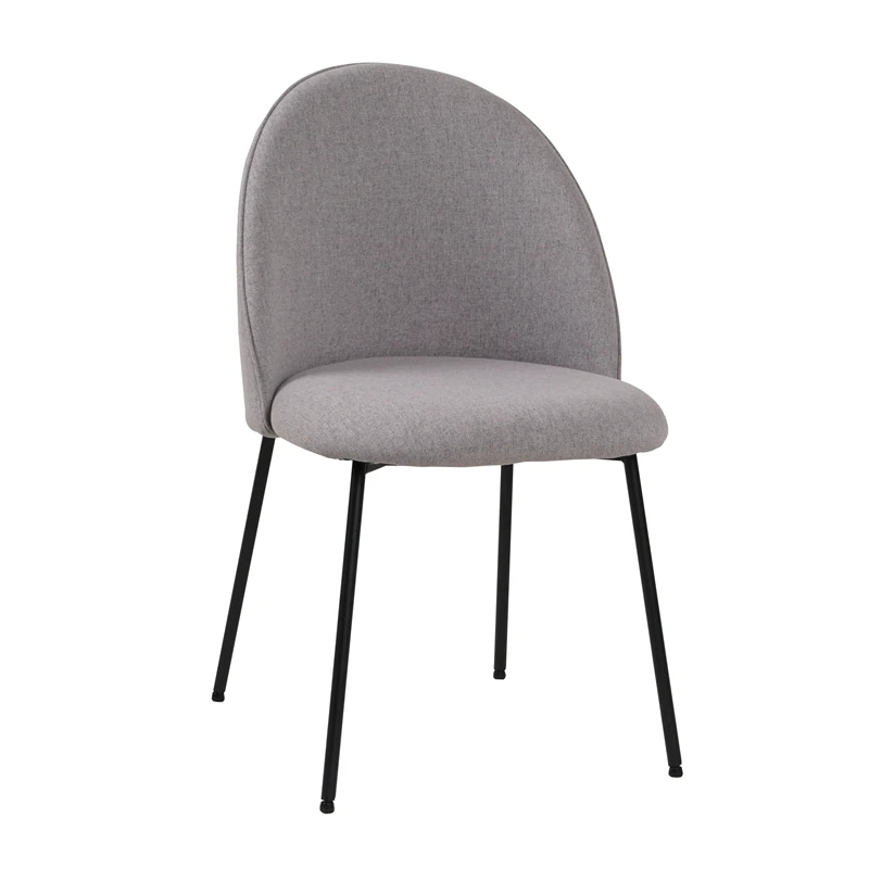 

Wholesale Modern Designer Classic Style Furniture Armless Black Powder Coated Legs Dining Room Chair For Home