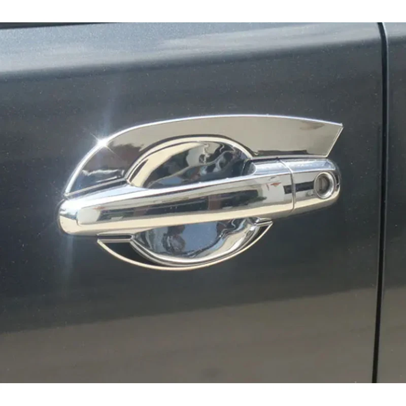 ABS Door Handle Insert Bowl Trim Handles Cover For Mitsubishi L200 Triton 2006 2007 2008 2009 2010 2011 2012 2013 2014 view 2