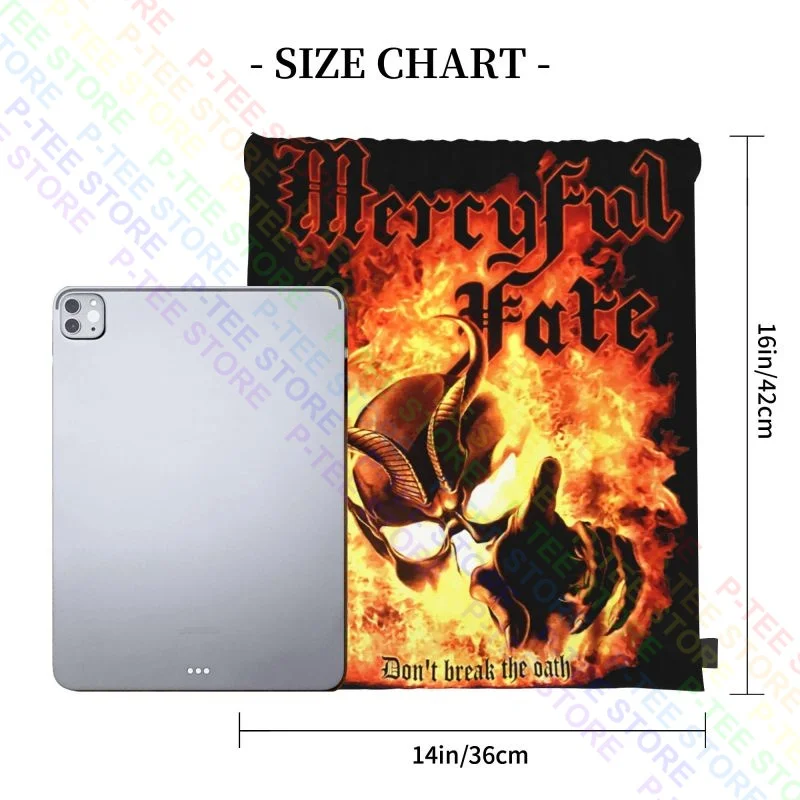 Mercyful Fate Cd Cvr Don'T Break The Oath Drawstring Bags Gym Bag Newest Shoe Bag 3d Printing Multi-function