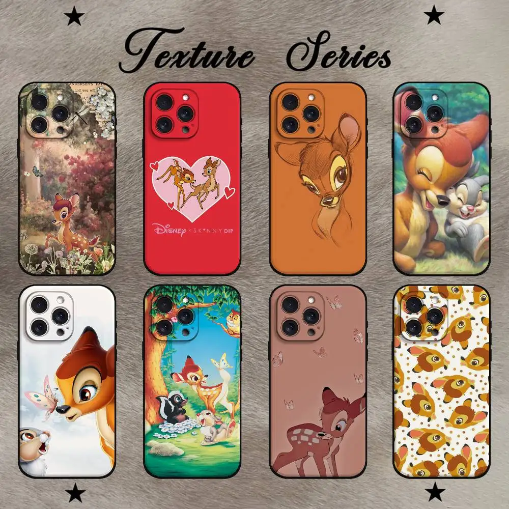 B-Bambi Cartoon Phone Case For IPhone 17 16 15 14 13 12 11 PRO MAX PLUS Mini TPU Soft To Skin-friendly Case