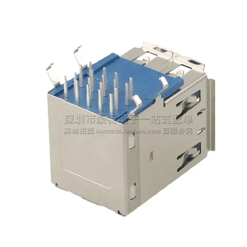 10PCS/ GSB4112313HR imported USB3.2 Type-A interface female double-layer crimping high-speed connector