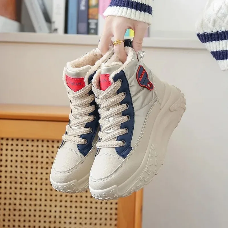 

Winter Women's Shoes Fashion Thick Sole Sneaker Winter Plush Warm Cotton Boots Non-slip Ankle Boots Women Snow Boots Botas Mujer