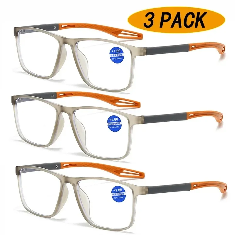 3 Pack New Fashionable Reading Glasses for Middle-Aged and Elderly People, Ultra Light, anti Blue Light, Presbyopia Glasses image 2