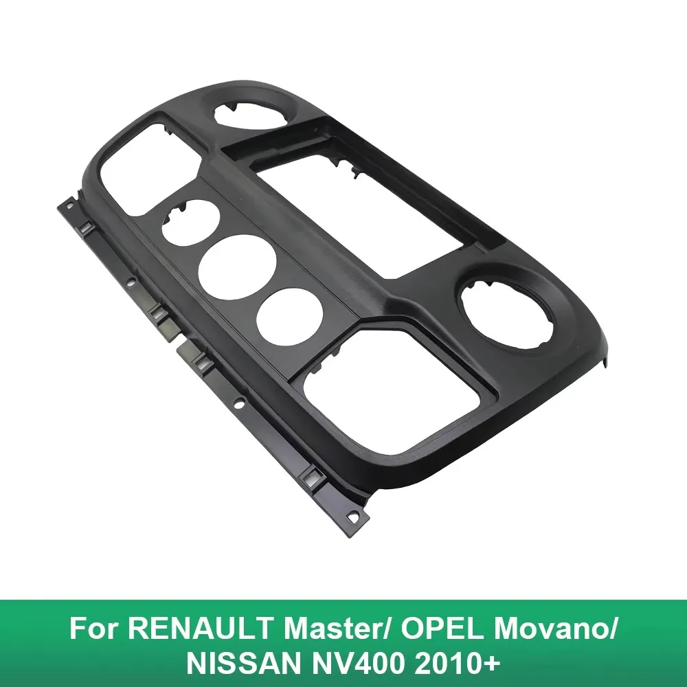10 Inch Car Fascia Radio Panel for Renault Master, Opel Movano, Nissan NV400 2010+ Dash Kit Facia Trim Plate Adapter Frame