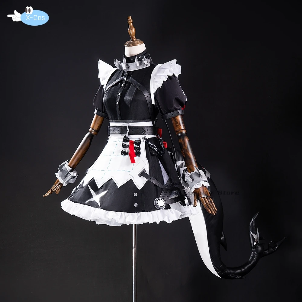 Zenless Zone Zero Ellen Joe Cosplay Costume Wig Maid Dress Uniform Tail Victoria Housekeeping New Eridu Halloween Party Women