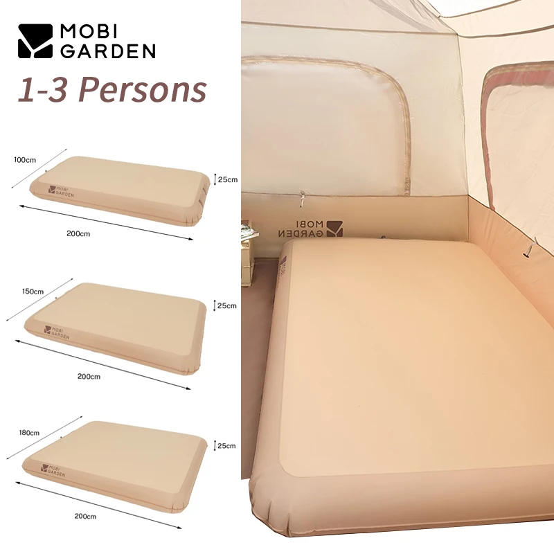 

Надувной матрас MOBI GARDEN PH25 для 1-3 человек с автоматическим насосом, для кемпинга и активного отдыха