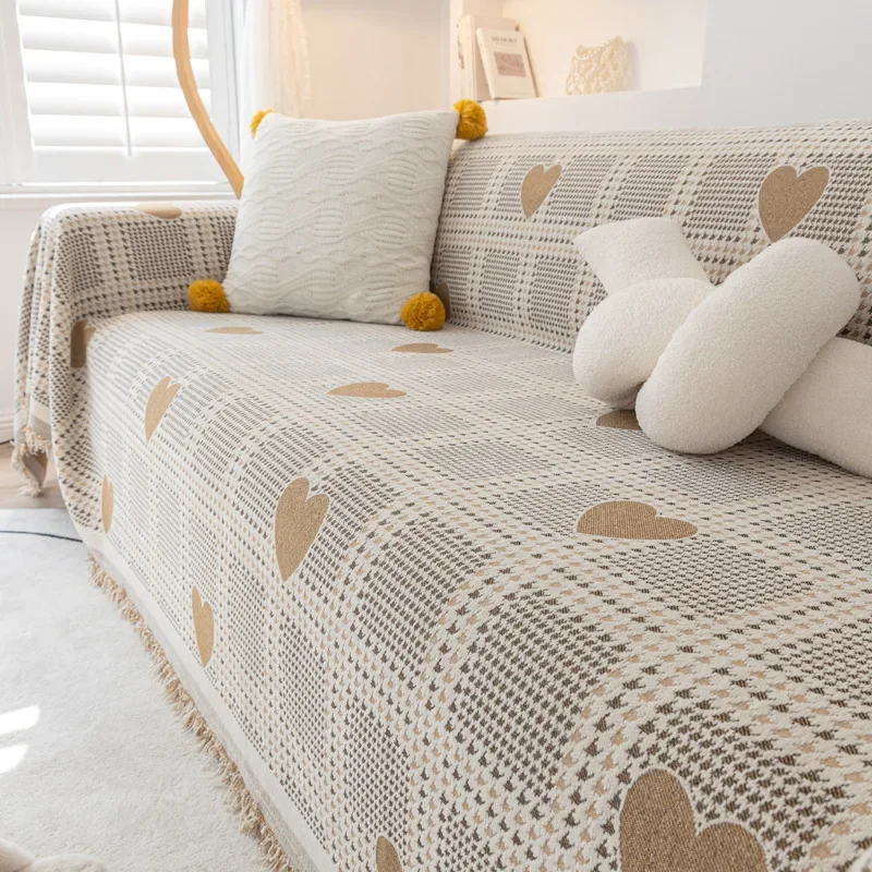 All Seasons Universal Jacquard Anti-cat Scratch Sofa Cover Towel Air Conditioning Knitted Blanket Posey Blanket Sofa Towel