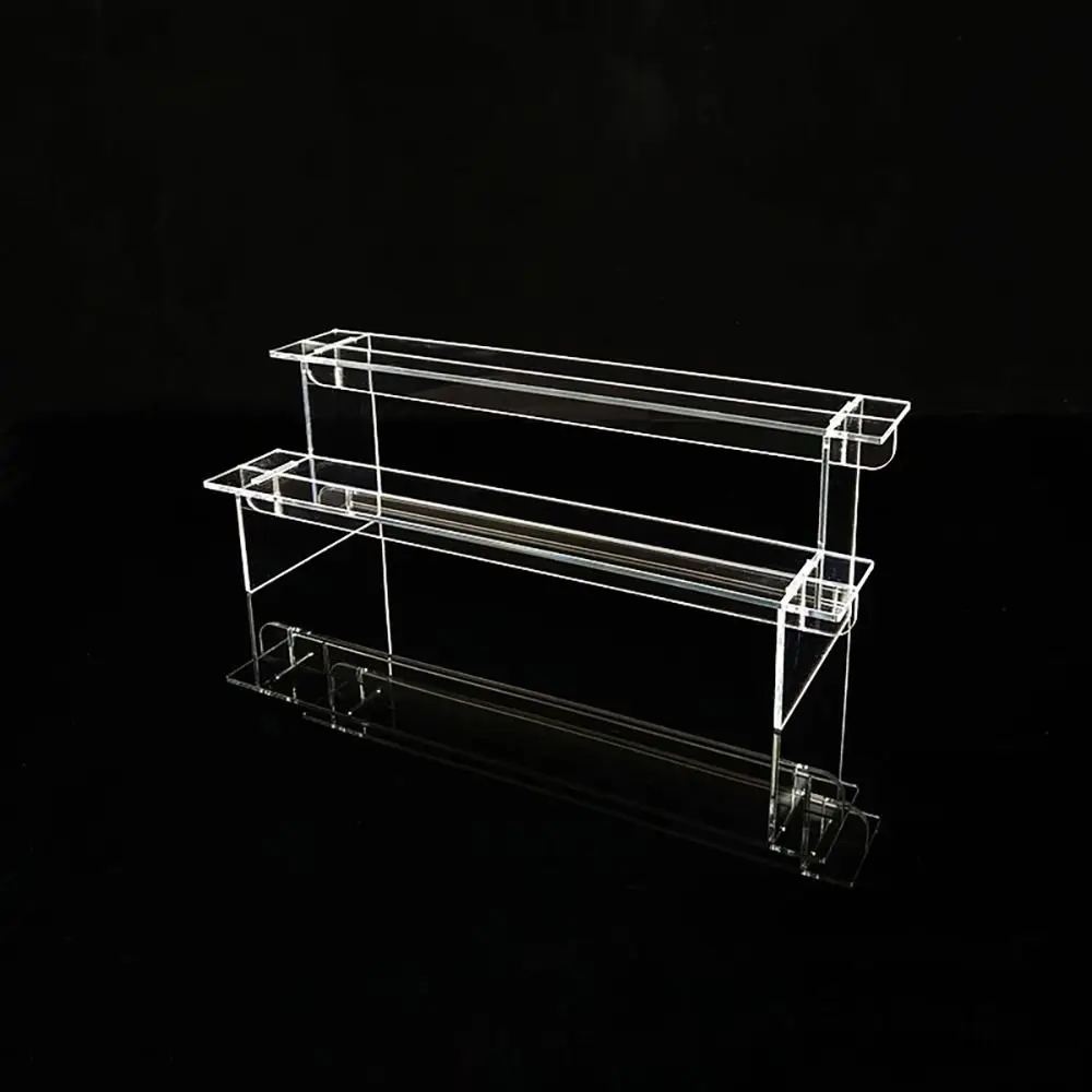 1Sets Acrylic Ladder Display Stand Durable Home Organizer Transparent Storage Rack Adjustable Computer Monitor Model Holder