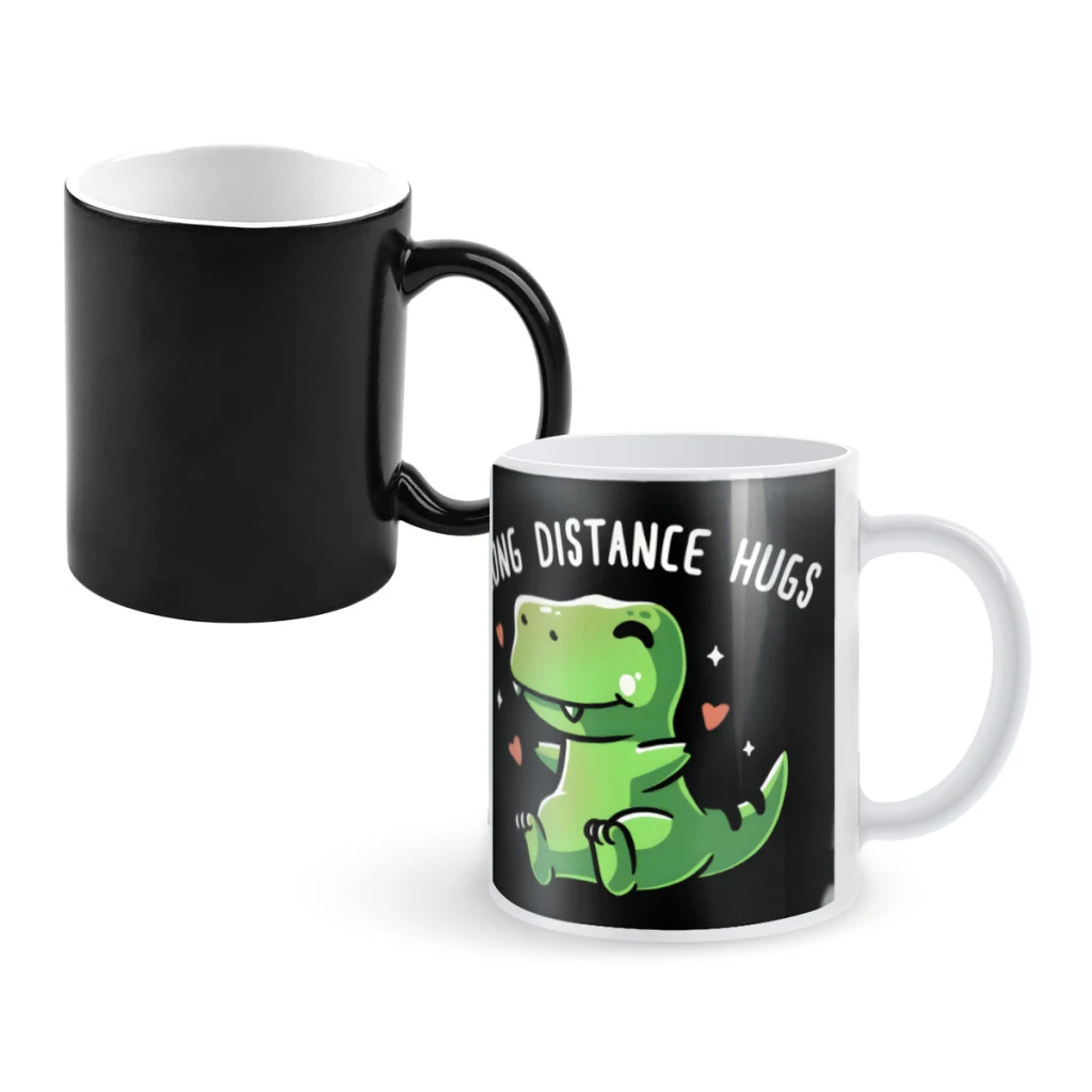 

Long Distance HugsCoffee Mugs And Mug Creative Color Change Tea Cup Ceramic Milk Cups Novelty Gifts