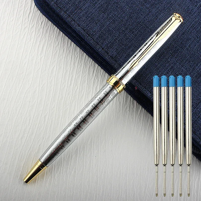 

High Quality Metal Business Office School Office Stationery Ballpoint Pen New Gold Pen Financial Ball Point Pens