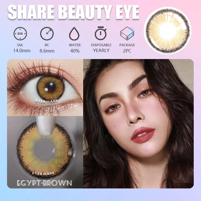 EYESHARE Color Contact Lenses For Eyes Blue Contact Lens Yearly Beautiful Pupil Makeup Colored Cosmetic Green Eye Contacts Lens