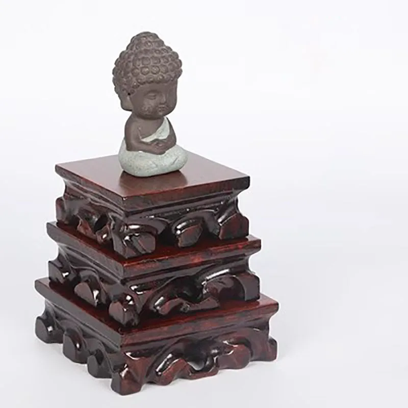 Solid Wood Base for Flower Pot, Root Carved Stone, Mount Taishan Stone, Fish Tank, Buddha Bearing Pedestal