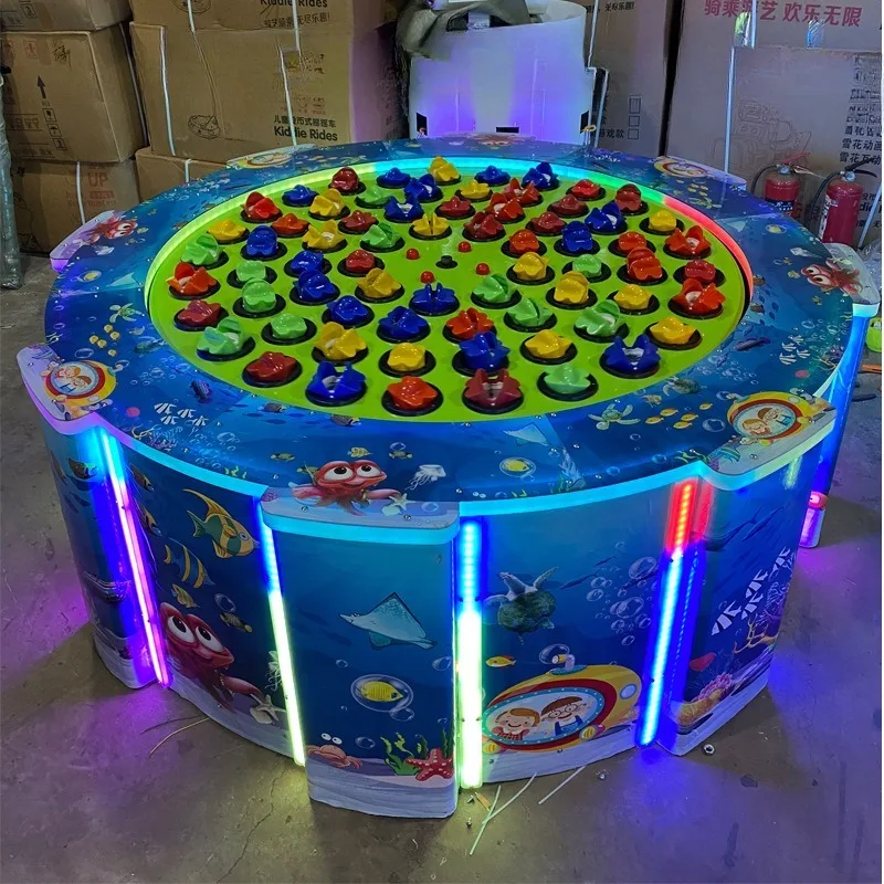New Children's Electric Mechanical Fishing Machine Multi-person Fish Pond Venue Put Outdoor Square Amusement Equipment