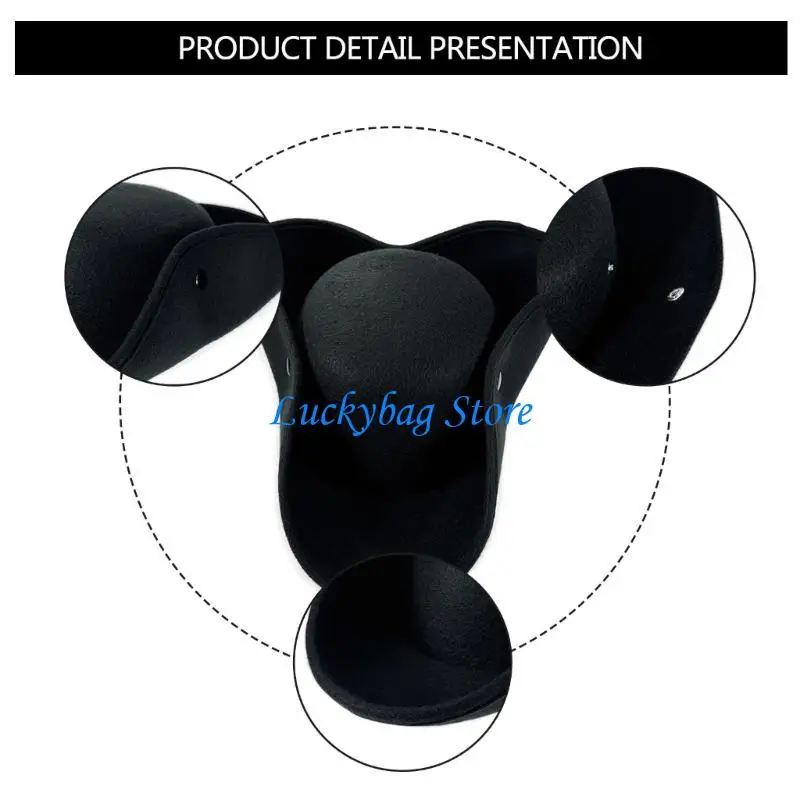 

X7XE Vintage Tricorne Hat Cosplay Pirate Hat Theater Performances Cocked Caps Party Props Costume Hat for Various Occasion