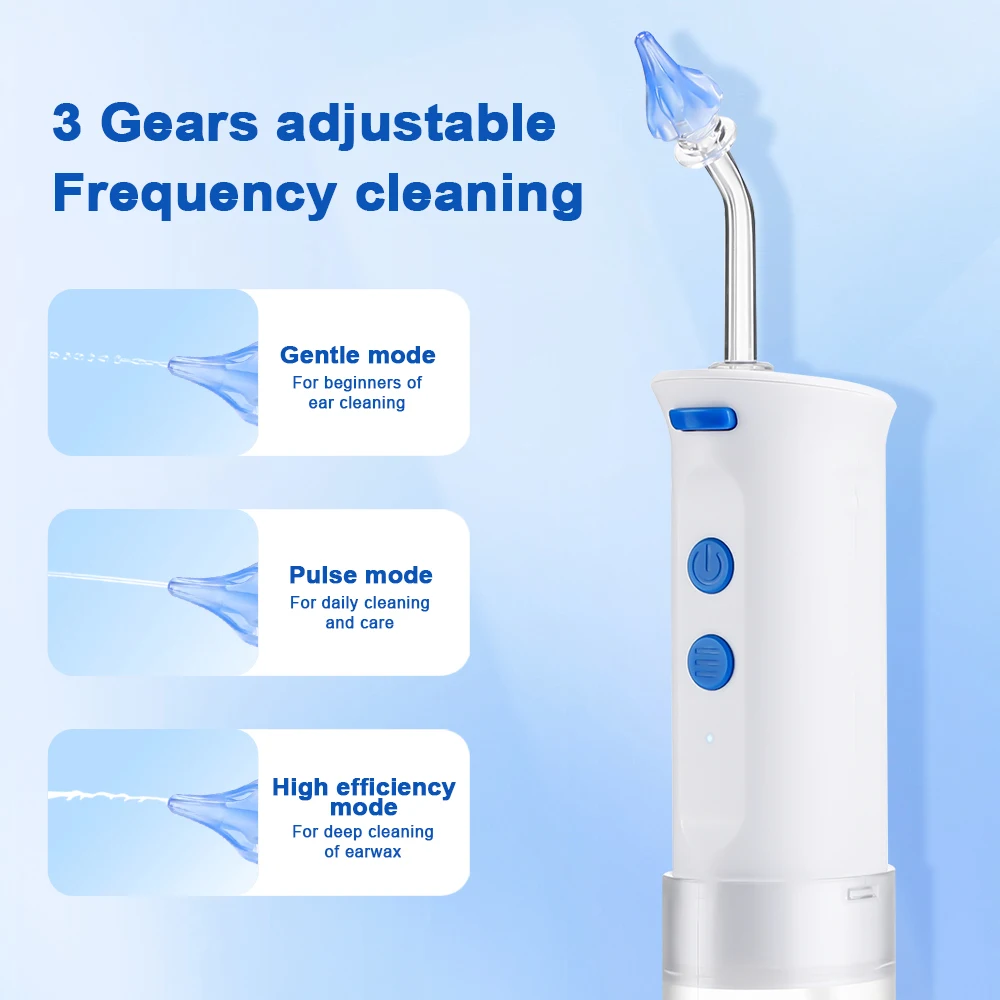 200ML Electric Ear Water Cleaner Earwax Ear Wax Removal Irrigation System Safety Ear Washer Cleaning Ear Cleaner 10 Nozzles